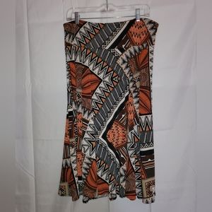 East 5th L multi color long skirt